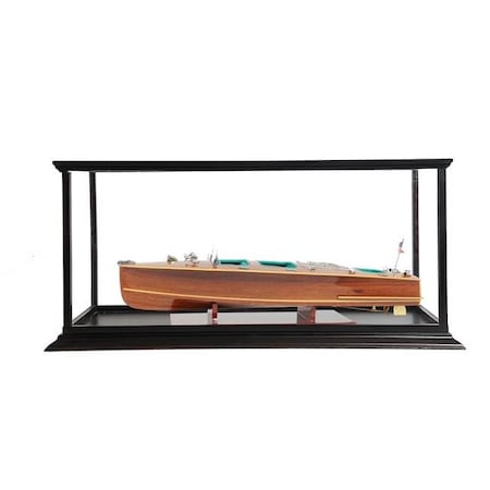 Old Modern Handicrafts Old Modern Handicrafts B040A Chris Craft Triple Cockpit with Display Case - Natural Wood B040A